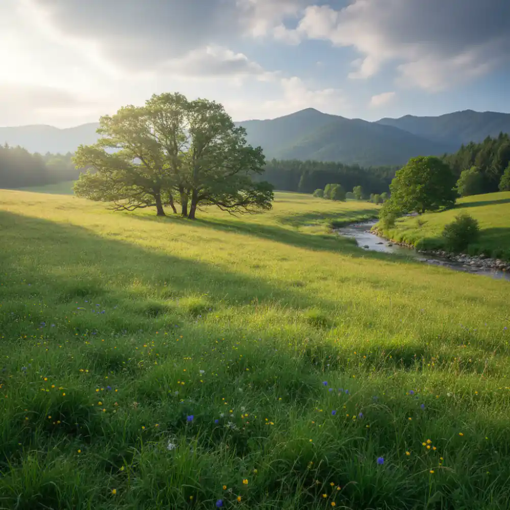 Lush green pasture